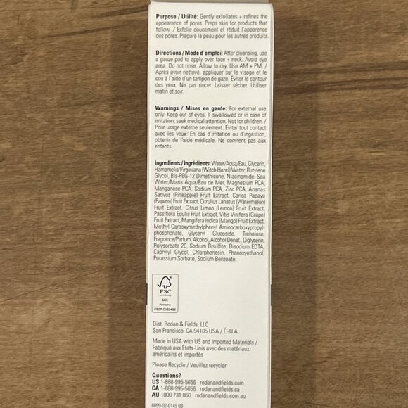 Rodan + Fields REDEFINE Step 2 PORE REFINING TONER 125ml 4.2 oz New Sealed - Picture 3 of 4